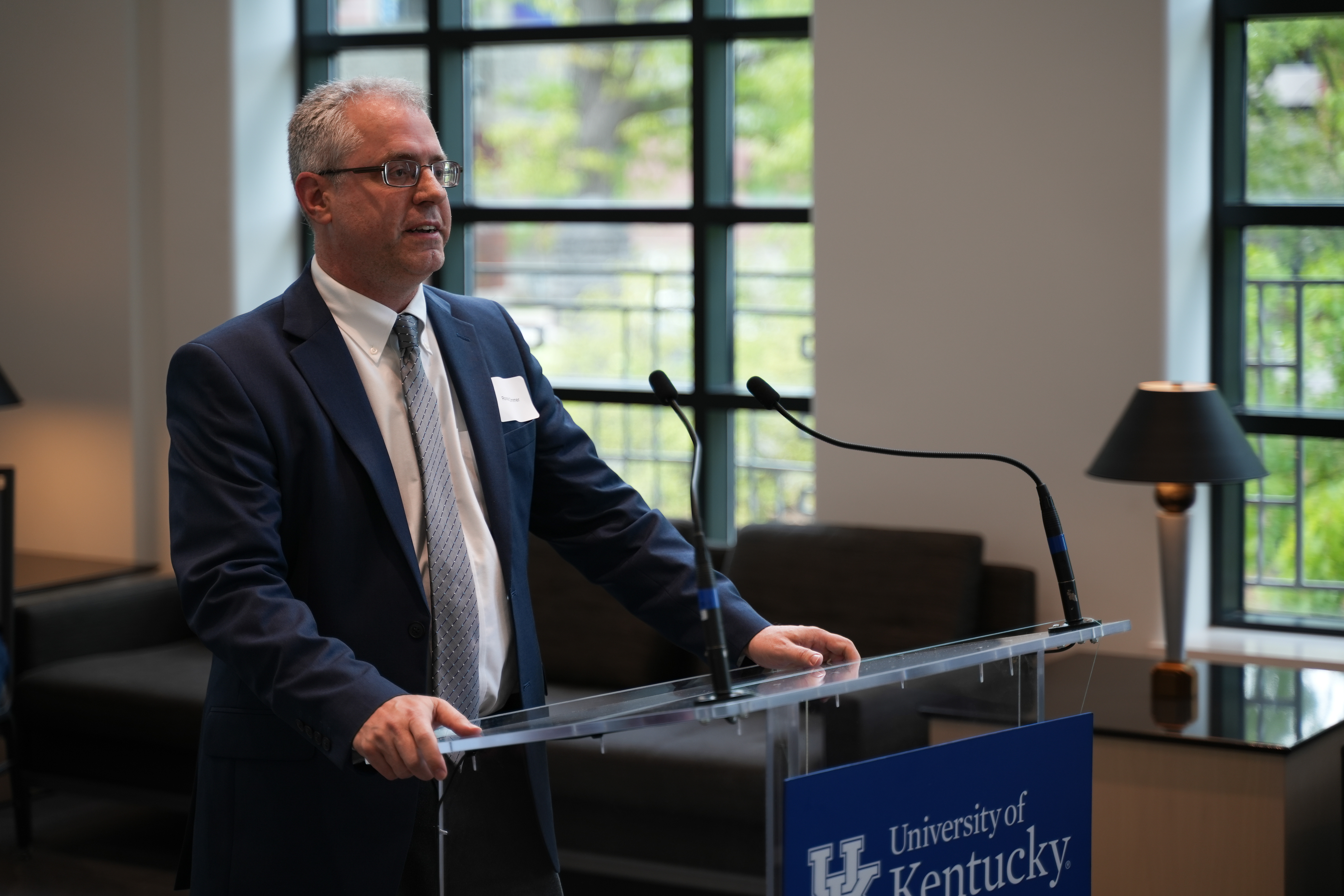 Dr. Ron Zimmer 2023 University Research Professor speaking