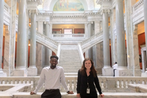 Dexter Horn and Eve Wallingford pictured at the state capitol