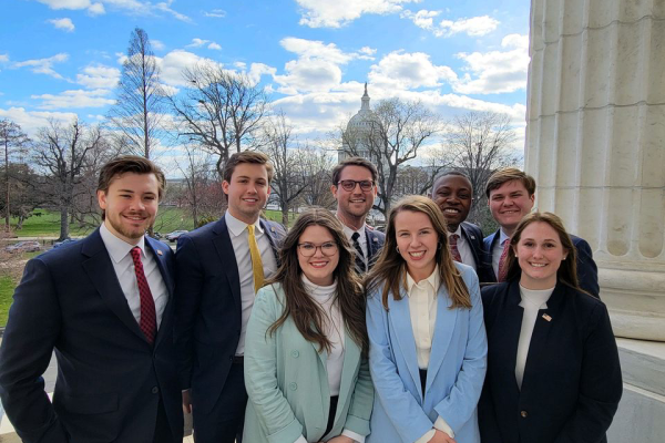 Group of UK students in Washington DC