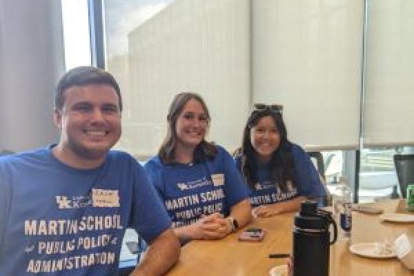 Public policy student ambassadors at the K Week Public Policy Welcome event in 2023.