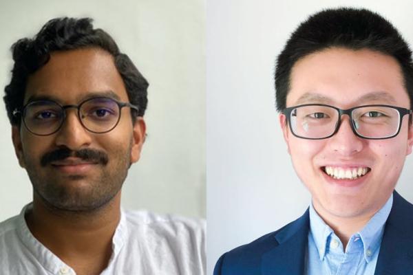 Headshot photos of Dr. Chuanyi Guo and Dr. Taha Hameduddin, side by side. 