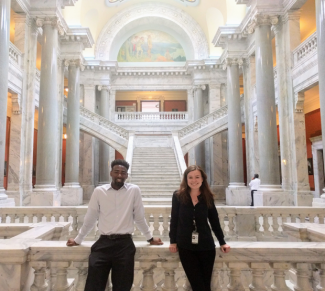 Dexter Horn and Eve Wallingford pictured at the state capitol