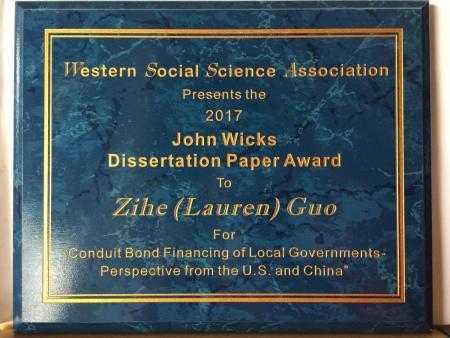Dissertation Paper Award